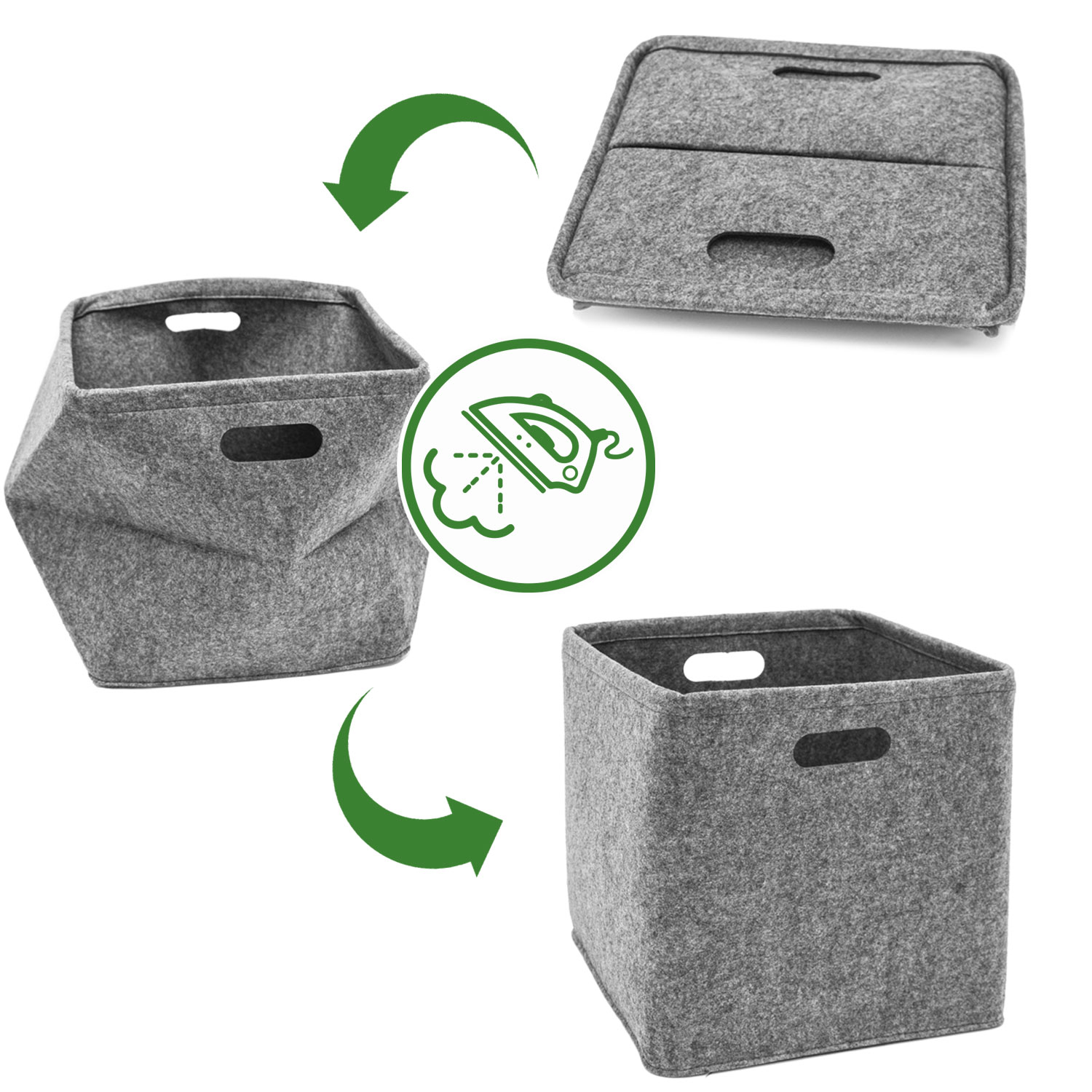 Filz Aufbewahrungsbox 33x33x33 - Kompatibel mit IKEA Kallax - Regal Einsatz  Box, Filzkörbe, Aufbewahrung, Küche & Haushalt